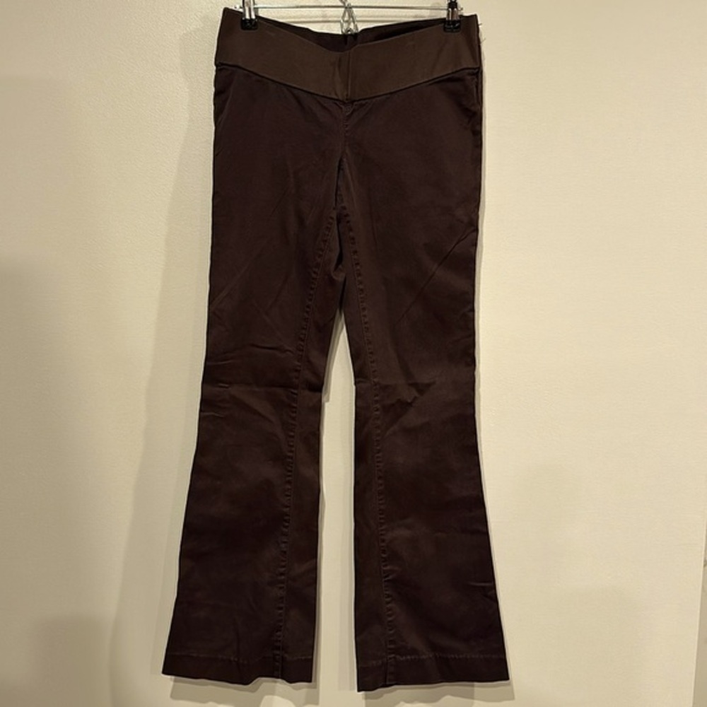Juicy Couture Womens Mid Rise Flare Trouser Brown Size 28 Y2K Retro EXCELLENT CO